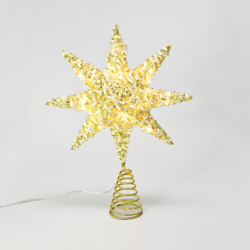 ^ "GOLD TINSEL THREAD STAR 1" 20 MINI WW LED ΛΑΜΠ. ΜΠΑΤ. 3ΧΑΑ,IP20 28x5x20cm  -X112011271